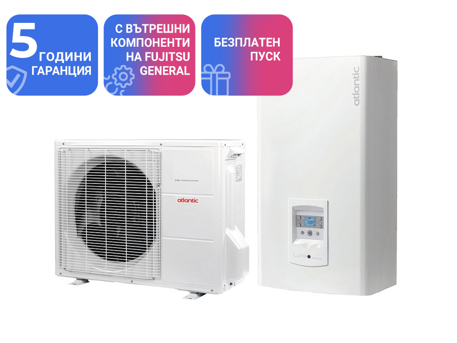 Термопомпа Atlantic LORIA 6010, 10 Kw – отопление, охлаждане и БГВ