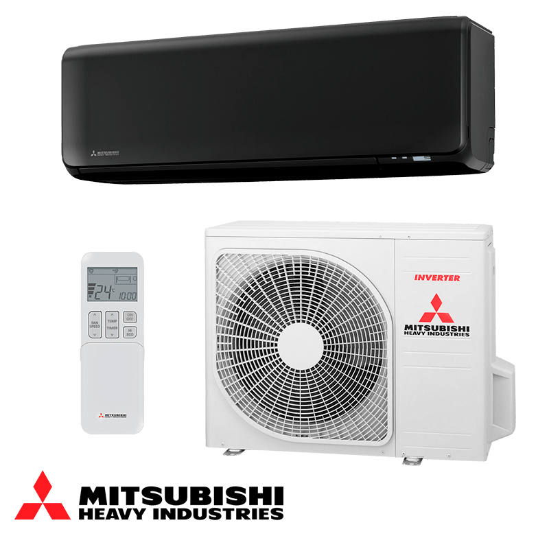 Инверторен климатик Mitsubishi Heavy Industries SRK 35 ZT-WFB + SRC 35 ZT-W – черен